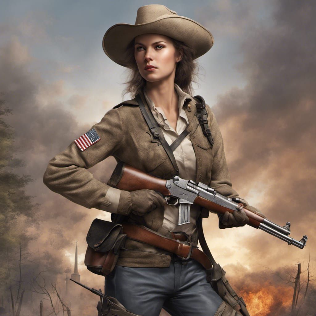 Modern Female American Minuteman: Detailed Image