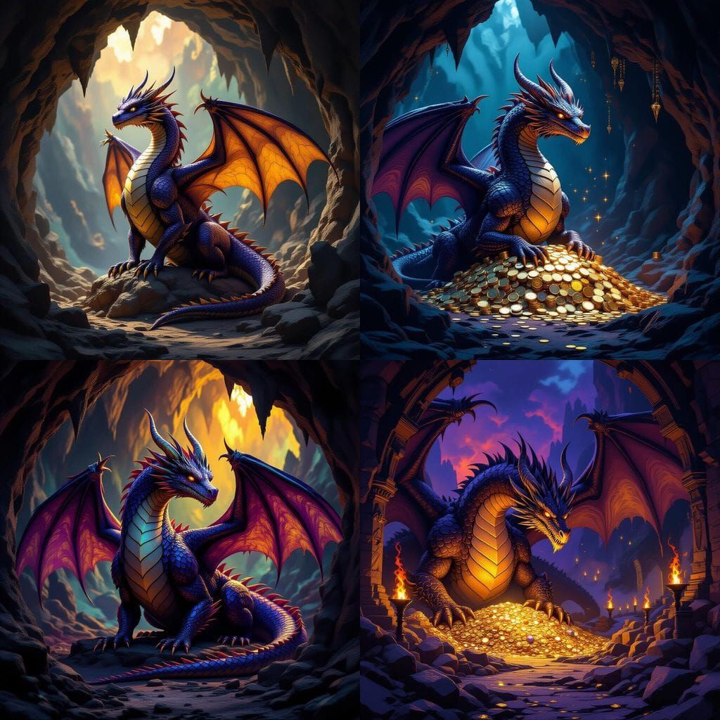 Dark Fantasy Dragons Den Concept Art