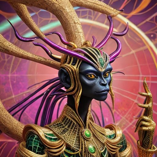 Psychedelic Spider Monkey in Surreal 3D