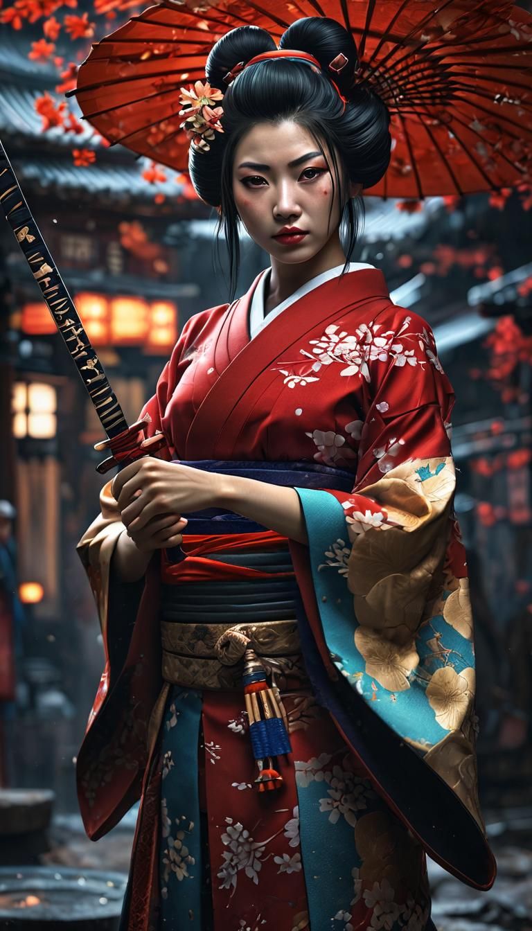 Geisha samuray