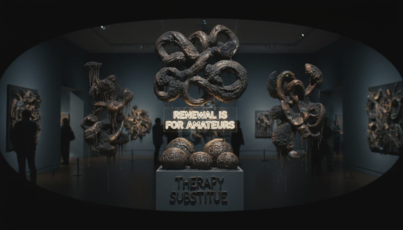 Joy Imprisoned in Textured Impasto Gallery Display