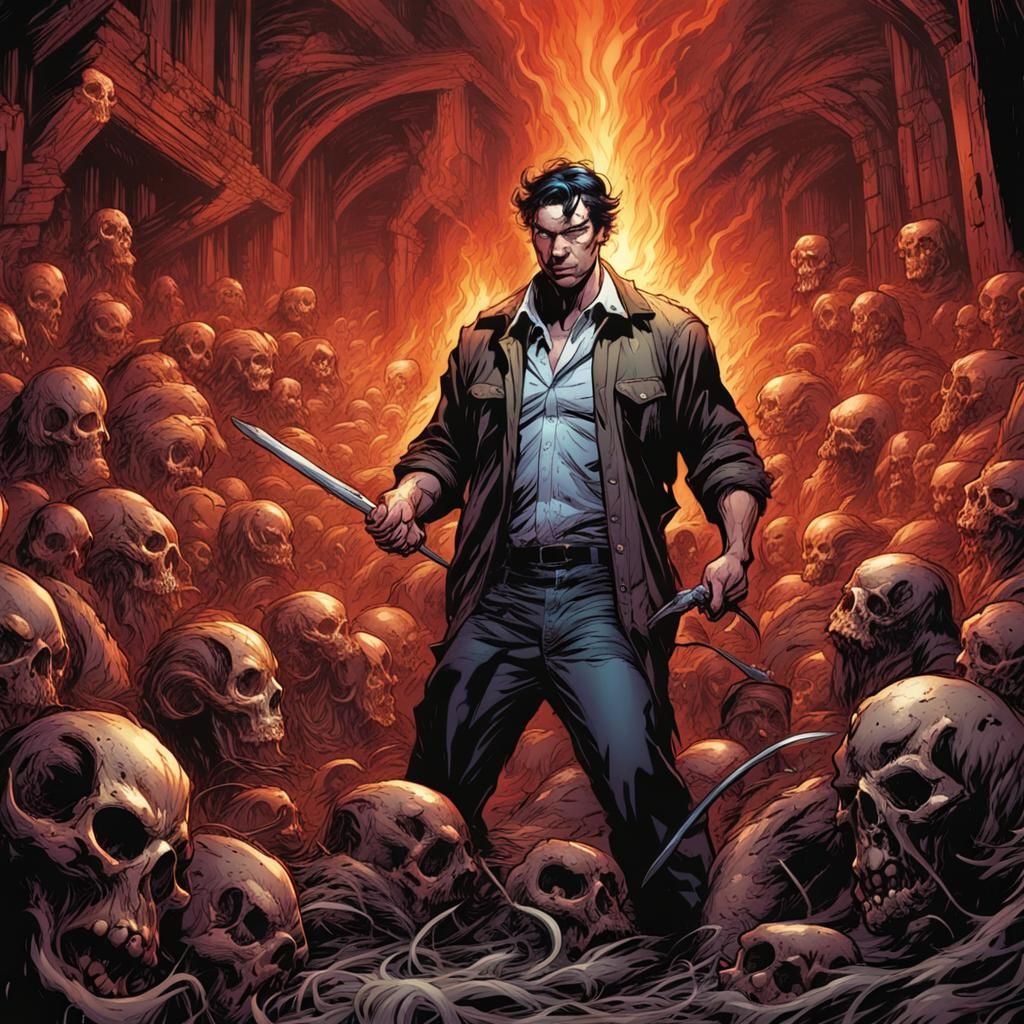 Hellscape Comic Art in Brooks and Mumford Style