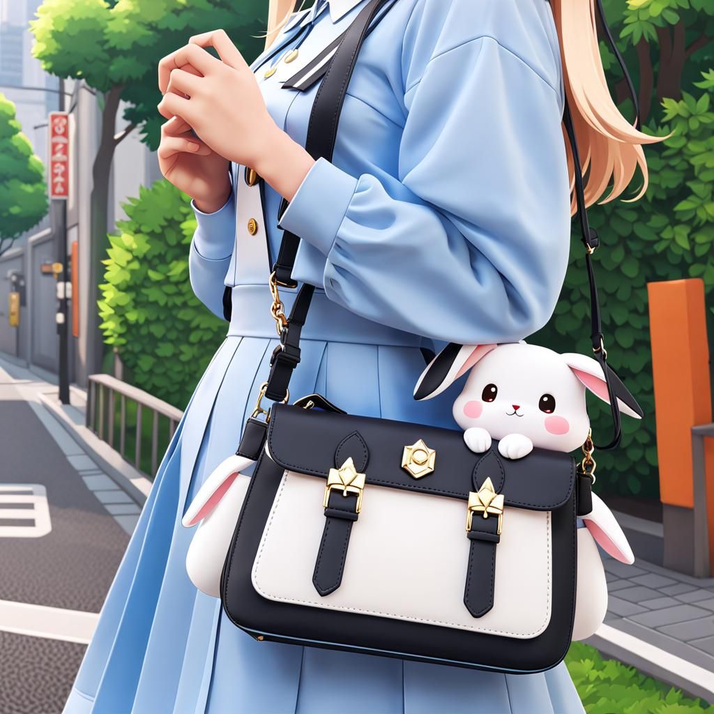 Kawaii Rabbit Bag in 3D Anime Style