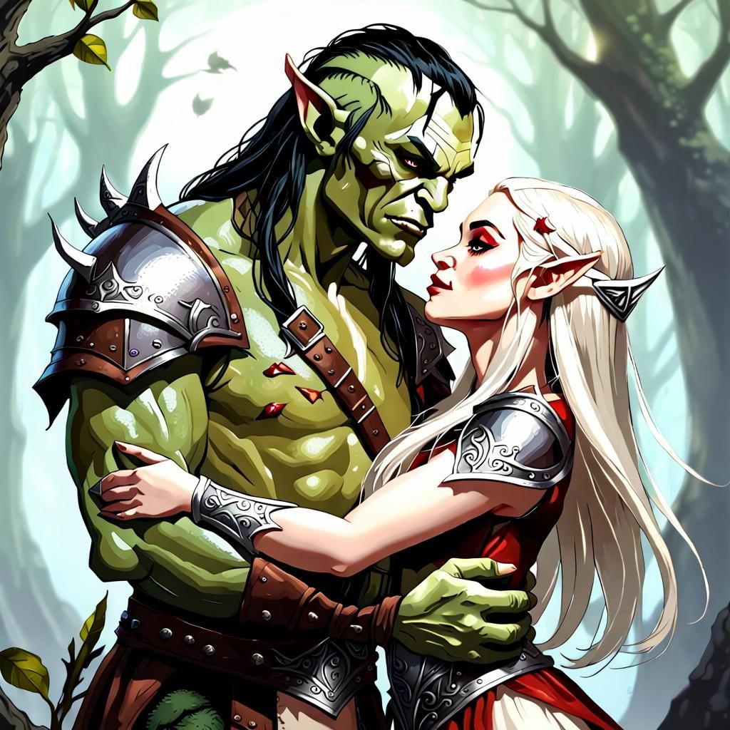 Fantasy Orc and Elf: Forbidden Romance