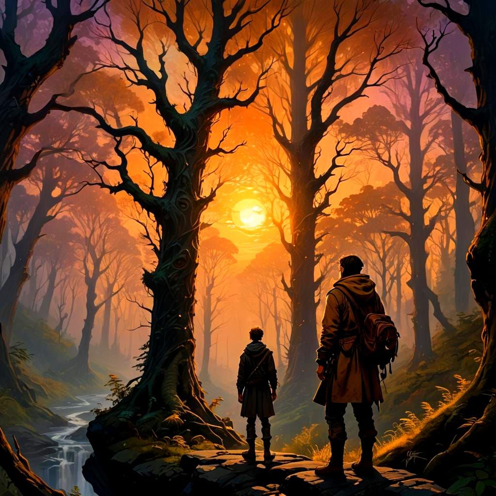 Fantastical Sunset: Detailed Matte Painting