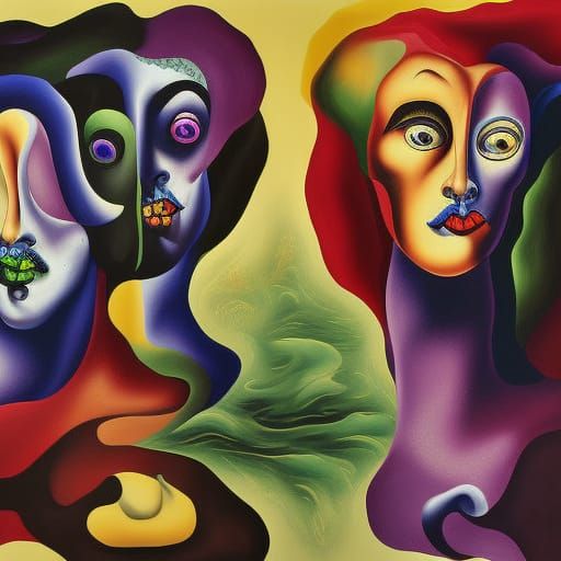 Adam, Eve and Lilith in Retrofuturist Ink