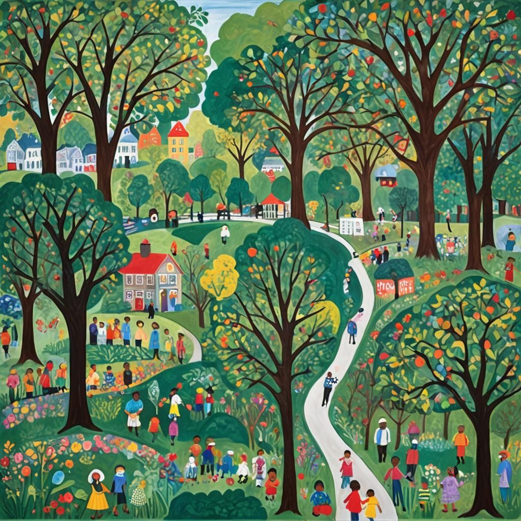 Park in Faith Ringgold Story Quilt Style