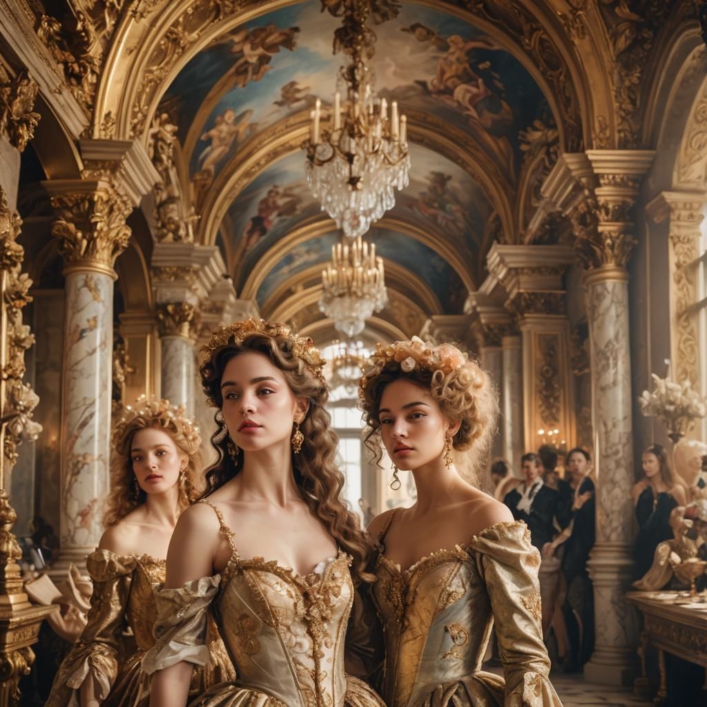 Baroque Fairytale: Muses in Renaissance Ballroom