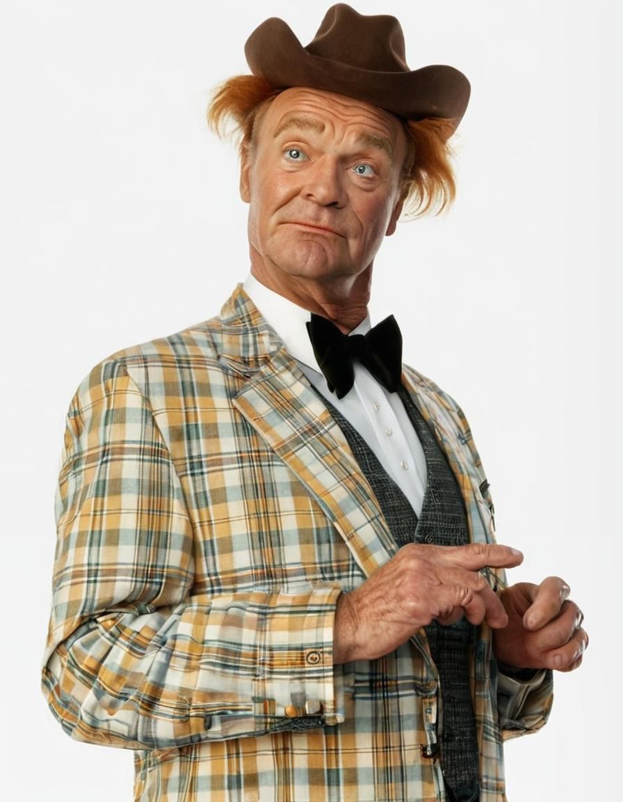 Red Skelton as Clem Kadiddlehopper crossing his eyes, acting...