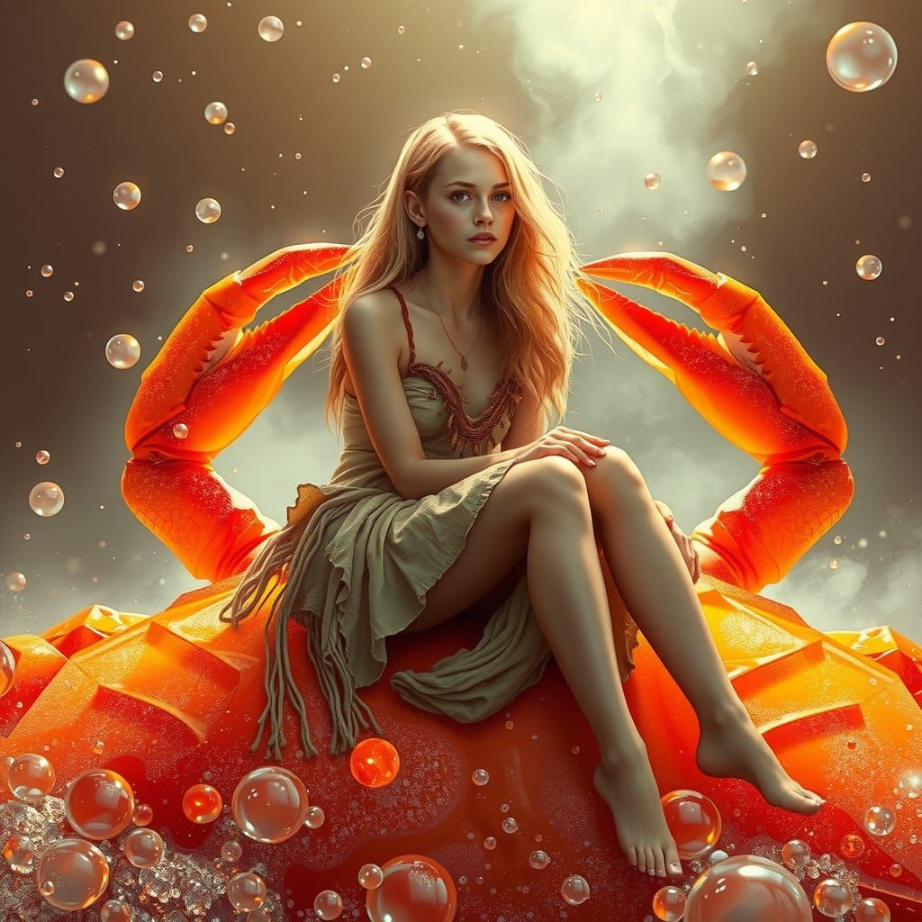 Gummy Crab Rider in Surreal Soda Sea