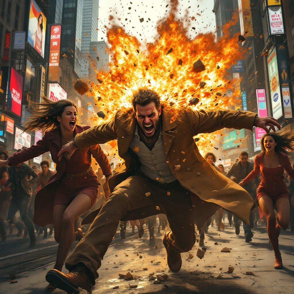 Heroic Explosion in New York, Digital Art