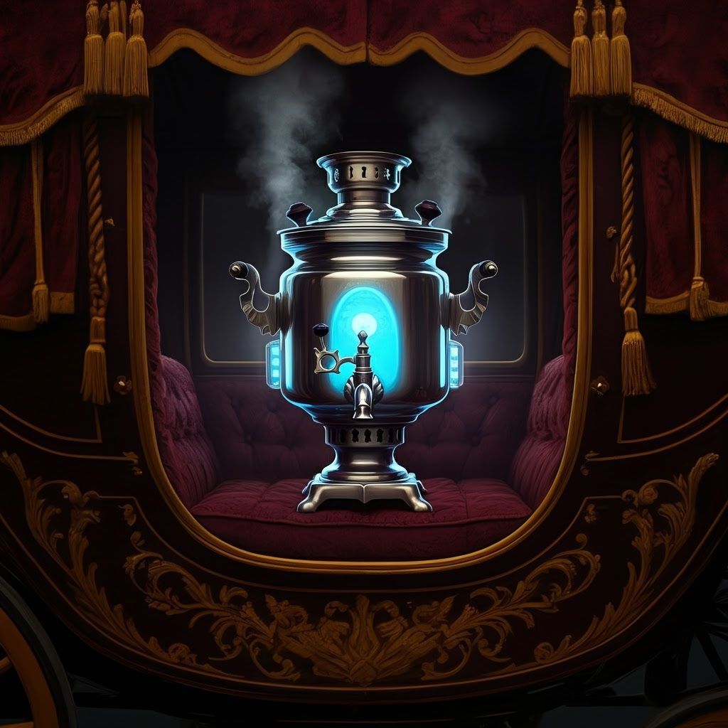 Atomic Samovar in Ornate 18th Century Carriage