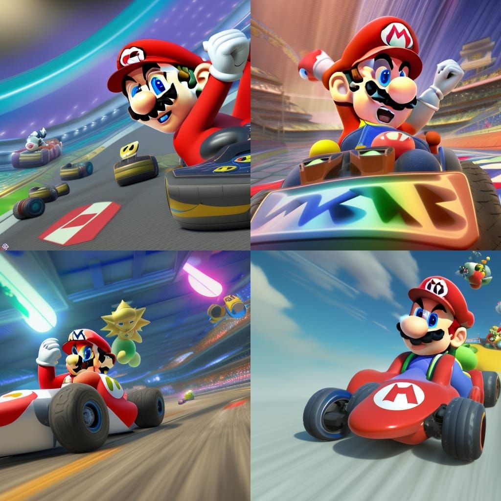 Mario Kart 8 Deluxe: Pixar-Style 3D Render