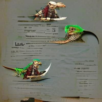 Lizardfolk Pirate Character Concept