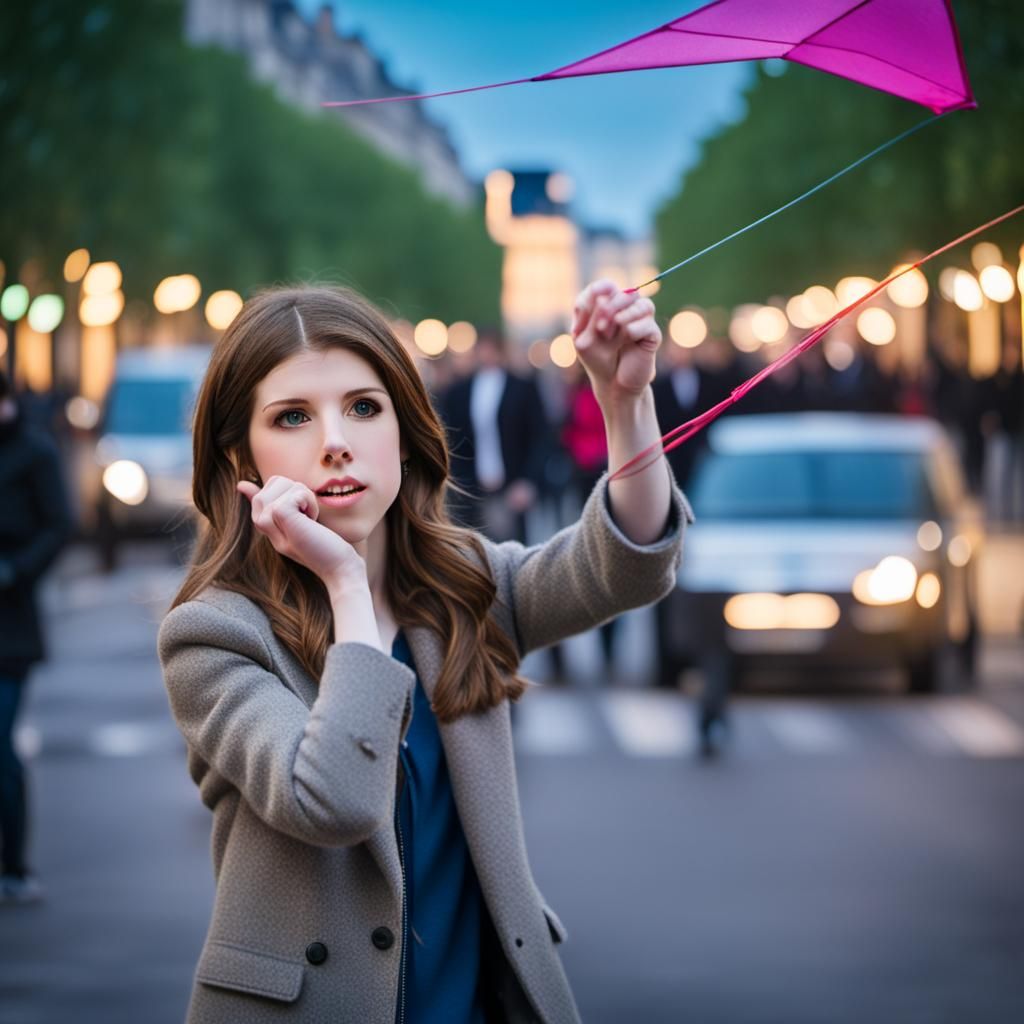 Anna Kendrick Flying Kite in Paris: Photo