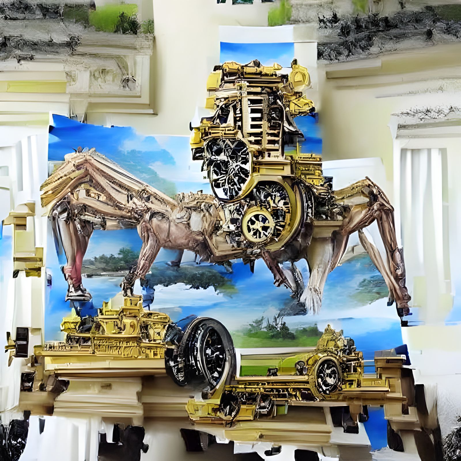 Mechanical Neoclassical Beast: Architectural Fusion