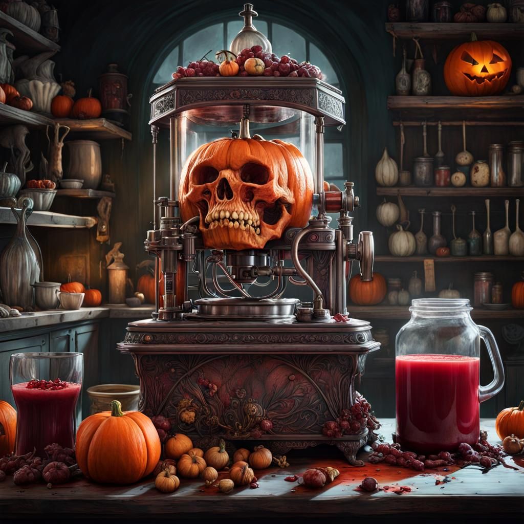 Spooky Halloween Skull Juicer