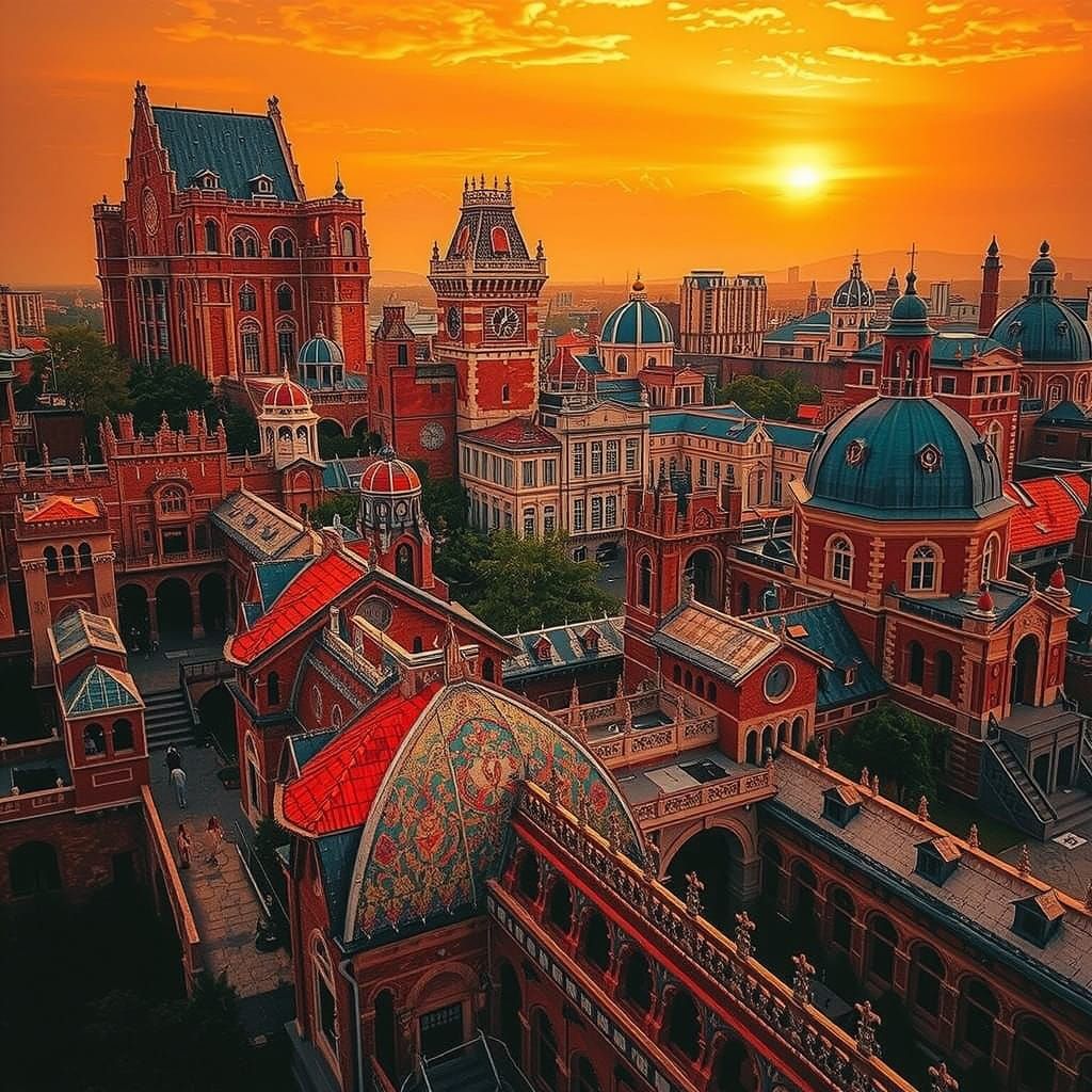 Golden Hour Landscape with Serene Atmosphere