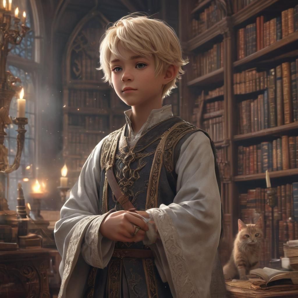 Medieval wizard's apprentice