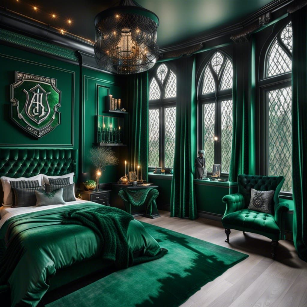 Harry Potter Inspired Luxurious Bedroom with Hogwarts View
