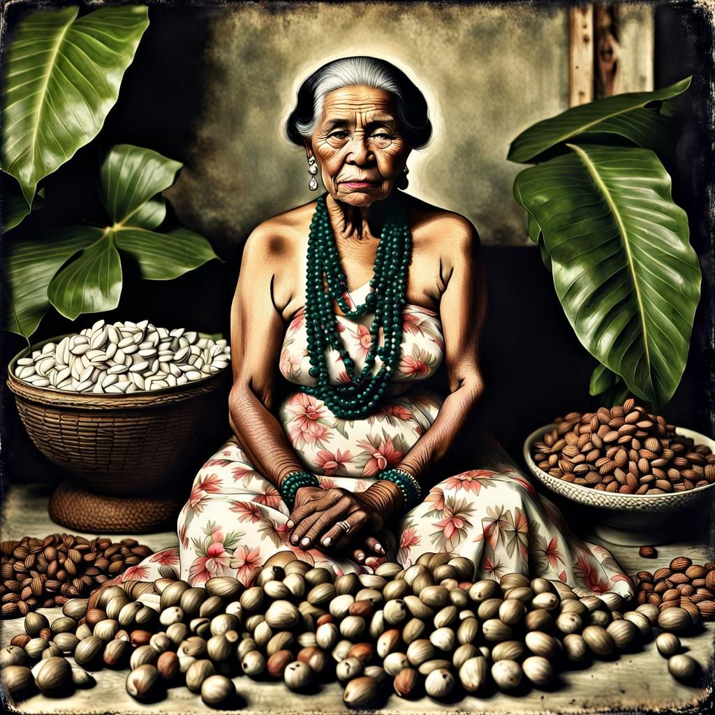 Vintage Photograph of a Regal Islander Woman