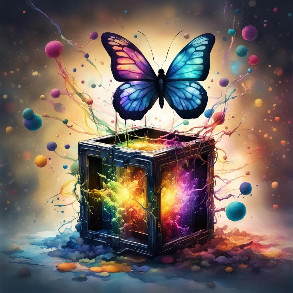 Luminous Cube: An Ink Illustration of Light and Life