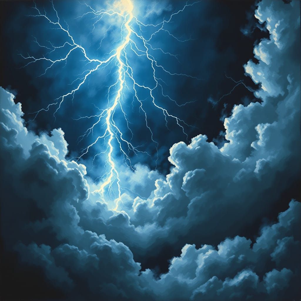 Electric Stormscape in Industrial Futurist Style