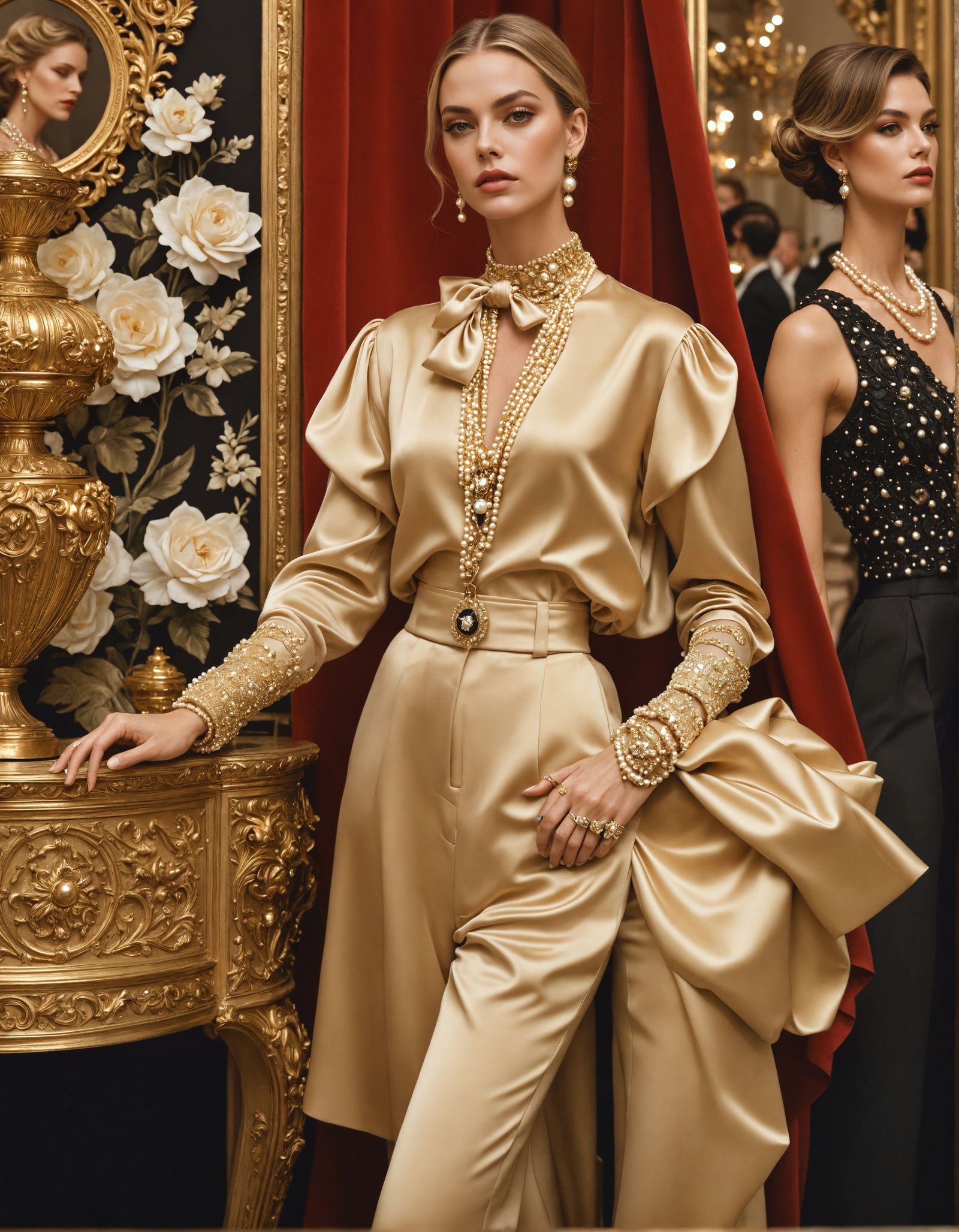 Elegant Gentleman in Lavish Art Nouveau Attire