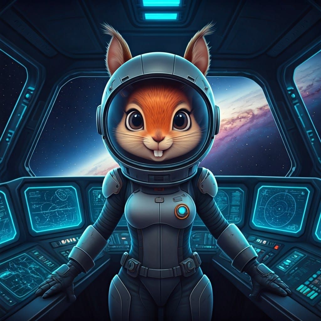 Squirrel Girl Captain Explores Vibrant Galaxy in Futuristic ...
