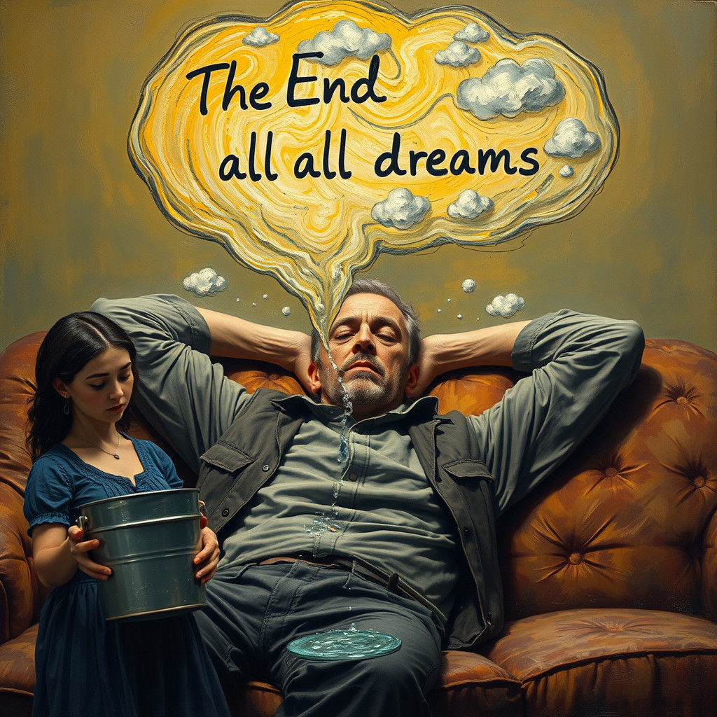 Man's Rude Awakening in Van Gogh Style