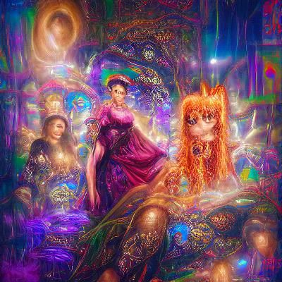 Queen Beryl and the Dark Kingdom in Art Deco Style