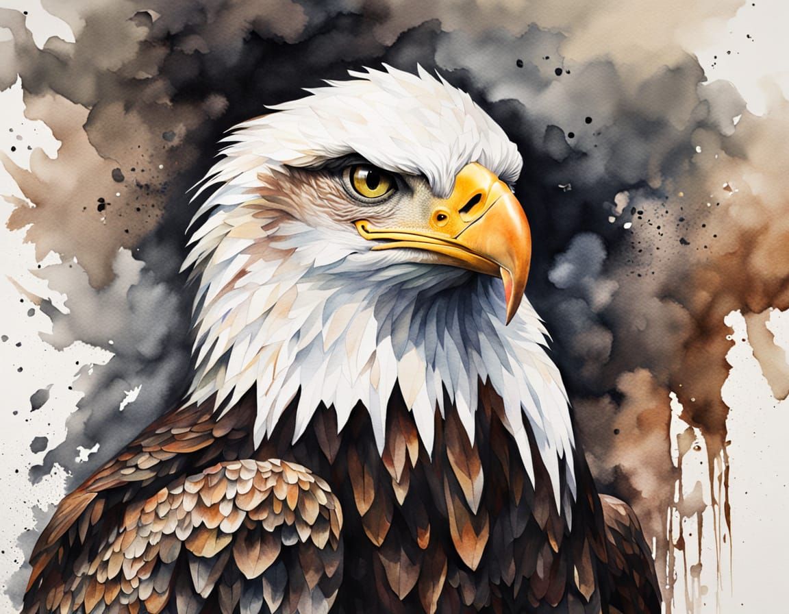 Majestic Eagle in Watercolor