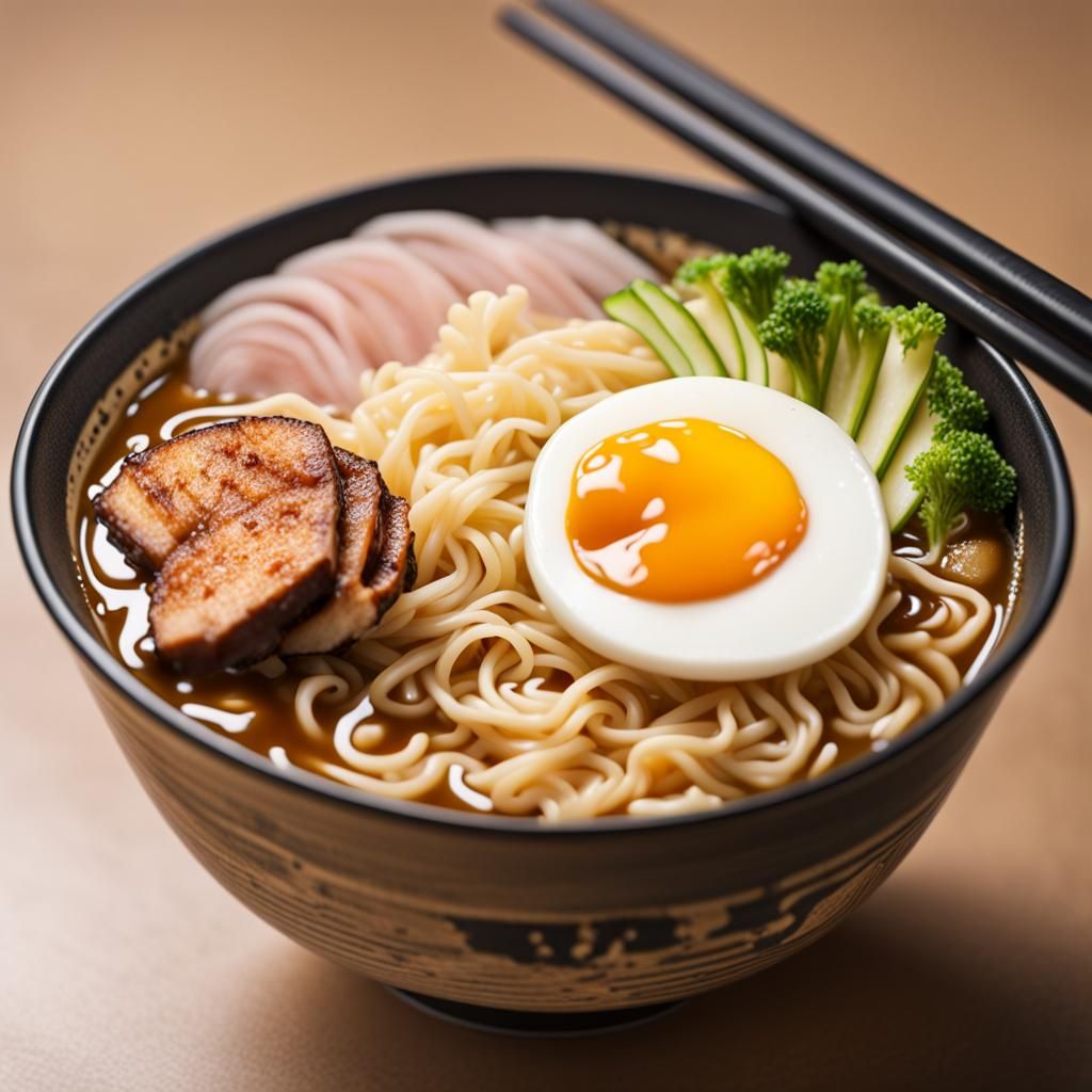 Detailed 8K Ramen Photography