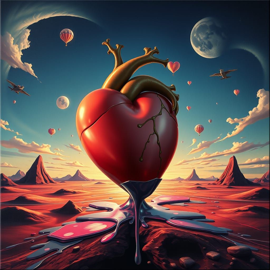 The Dalí-esque deserted heart