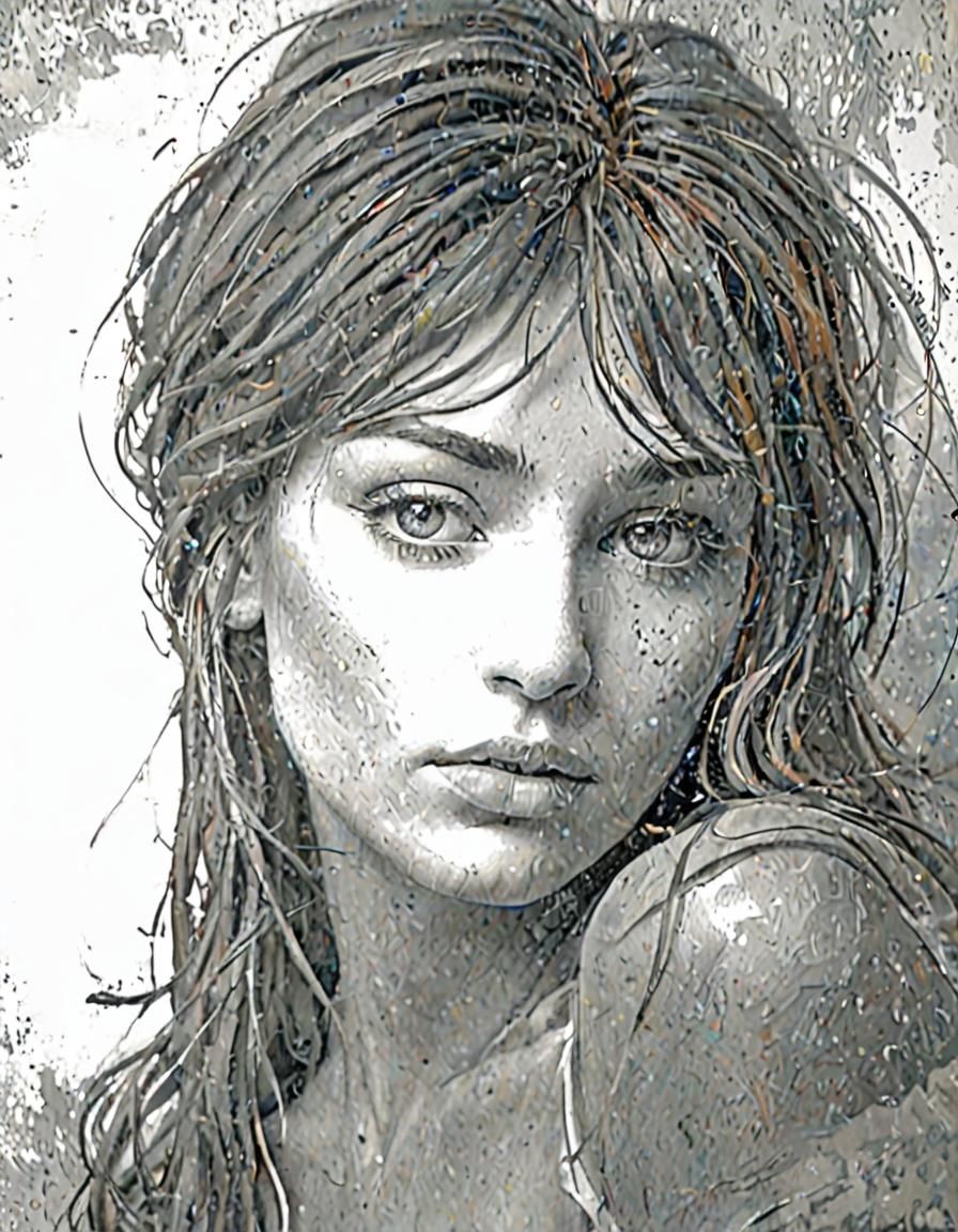 Portrait in Flowing Picasso Style with Vibrant Colors