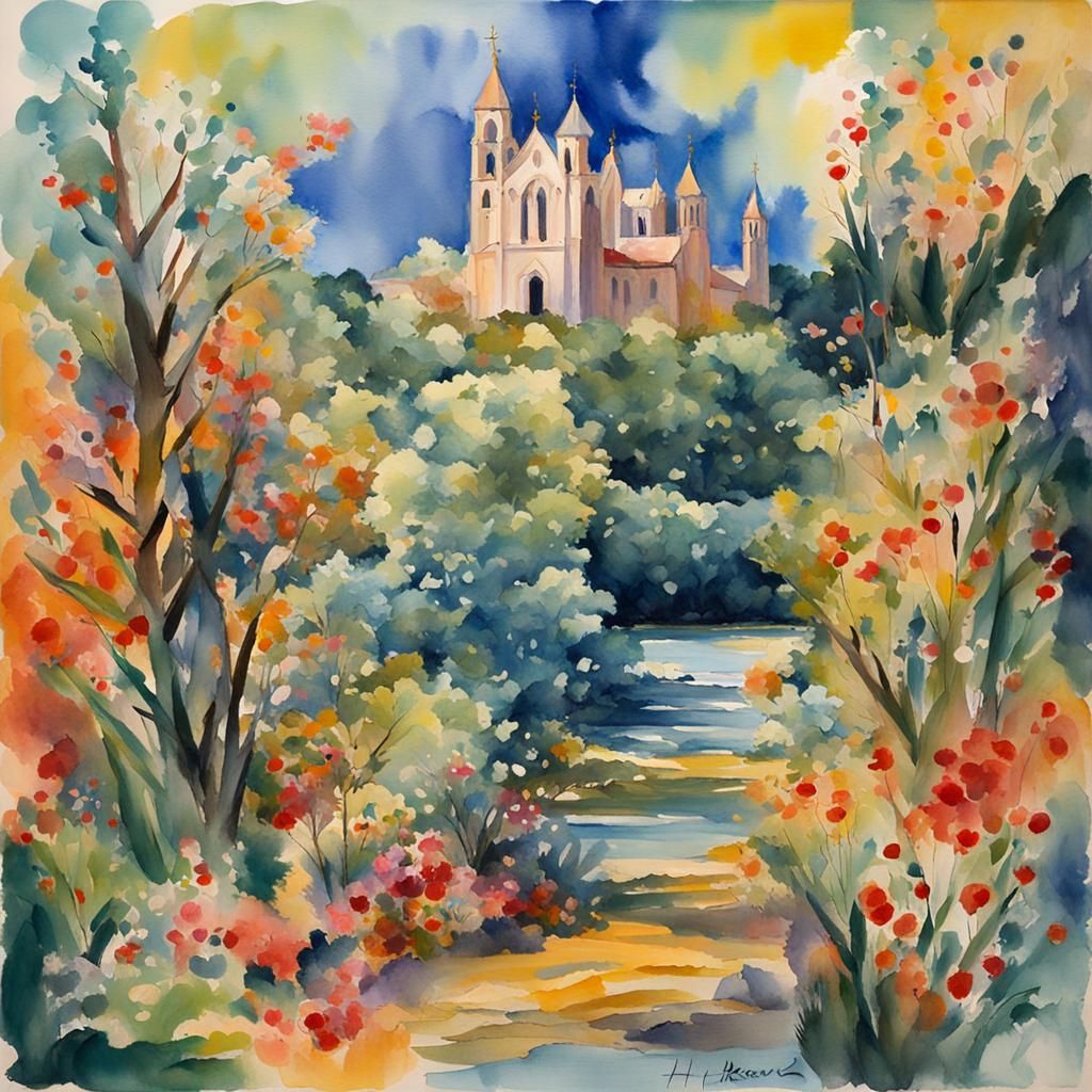 Living Word of God as Gouache Impressionist Painting