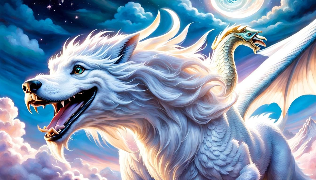 Inspired by The Never Ending Story, depiction of Falcor the Luck Dragon