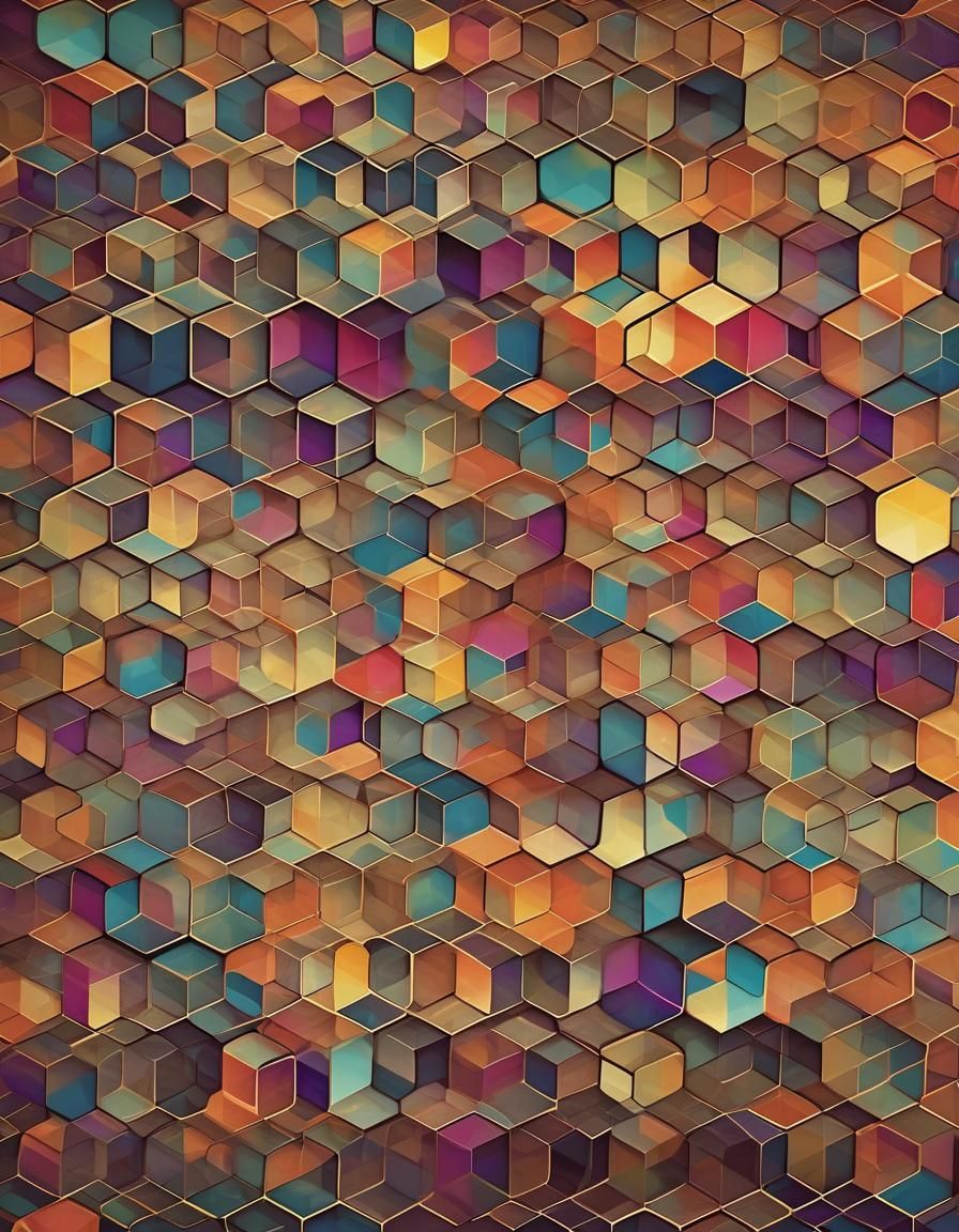 Abstract Honeycomb Geometric Design