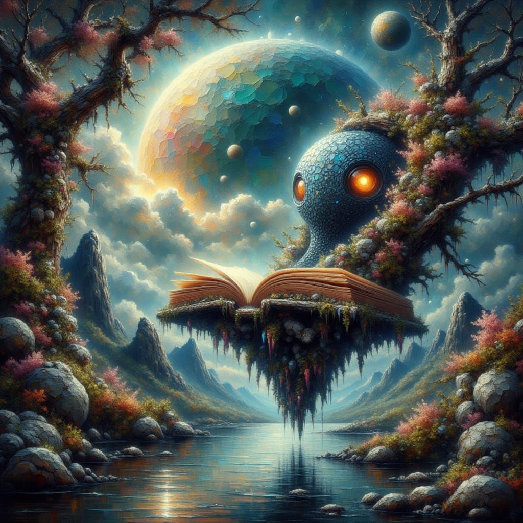 Planet's Dream: Codex of Fossilized Coral in Surrealism