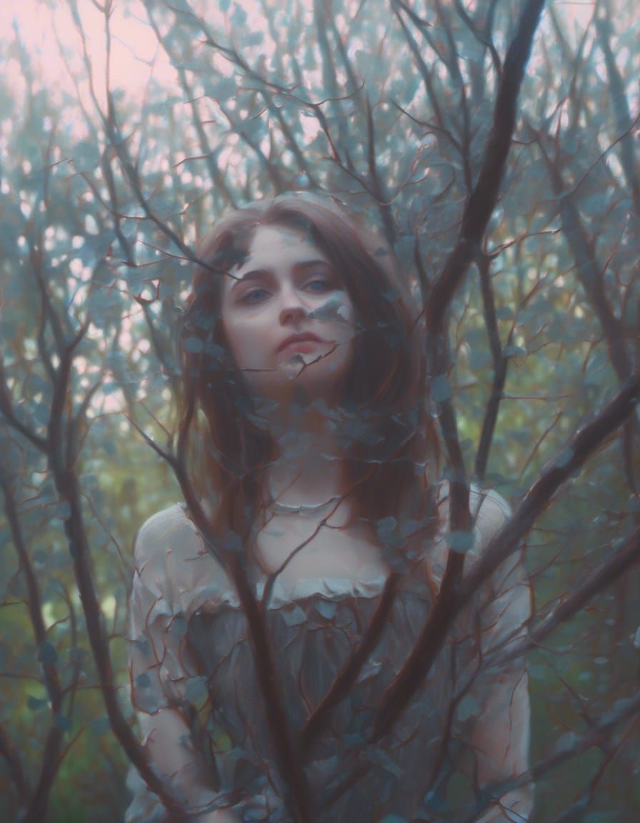 Macabre Portrait of a Beautiful Girl