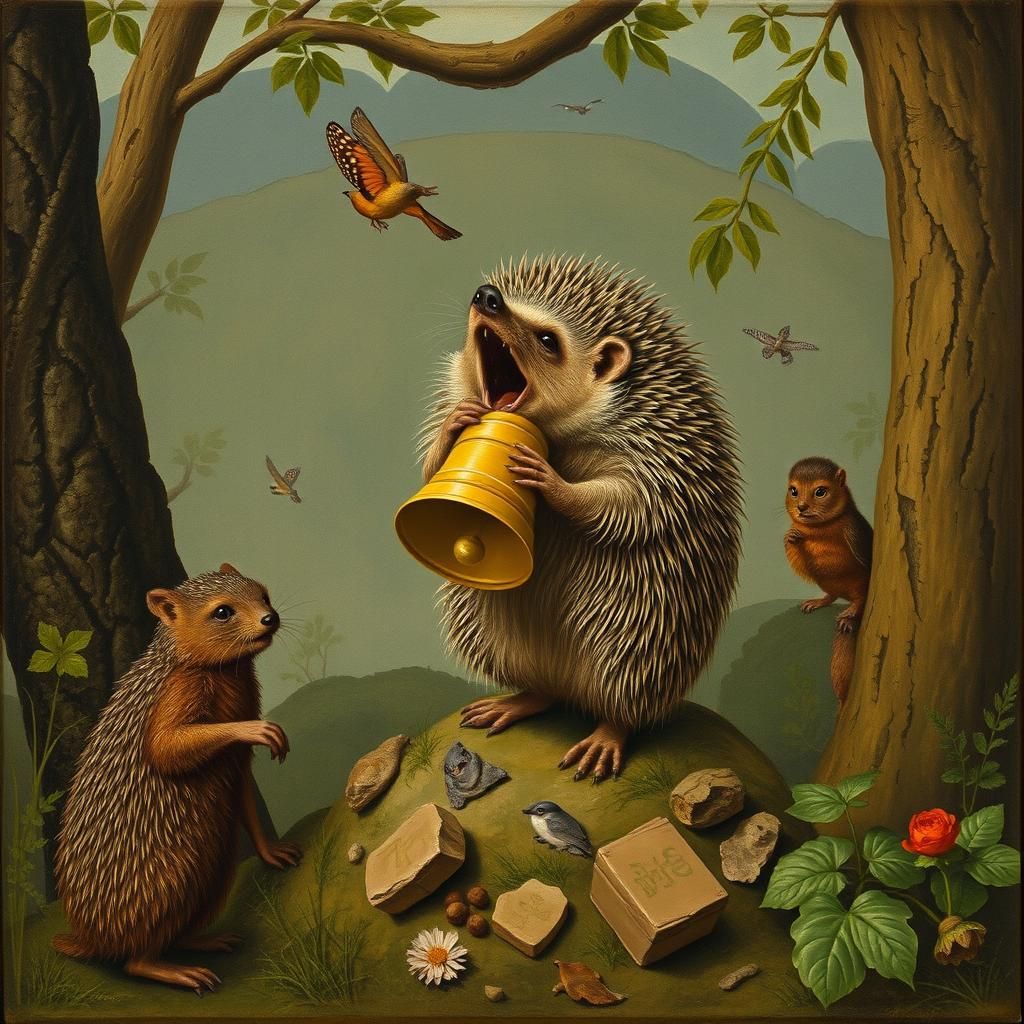 Hedgehog Rings Jungle Bell: Baroque-Medieval Fusion