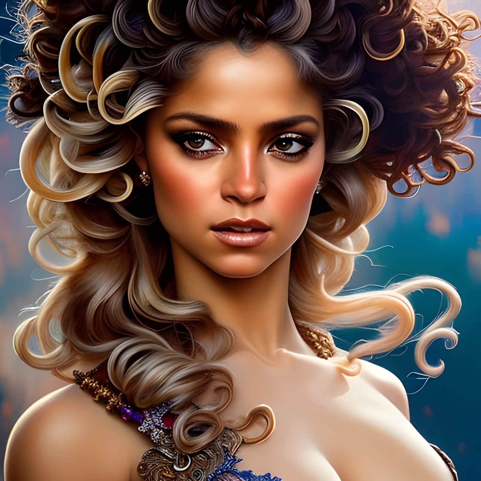 Detailed Portrait of a Gorgeous Woman, Digital Art