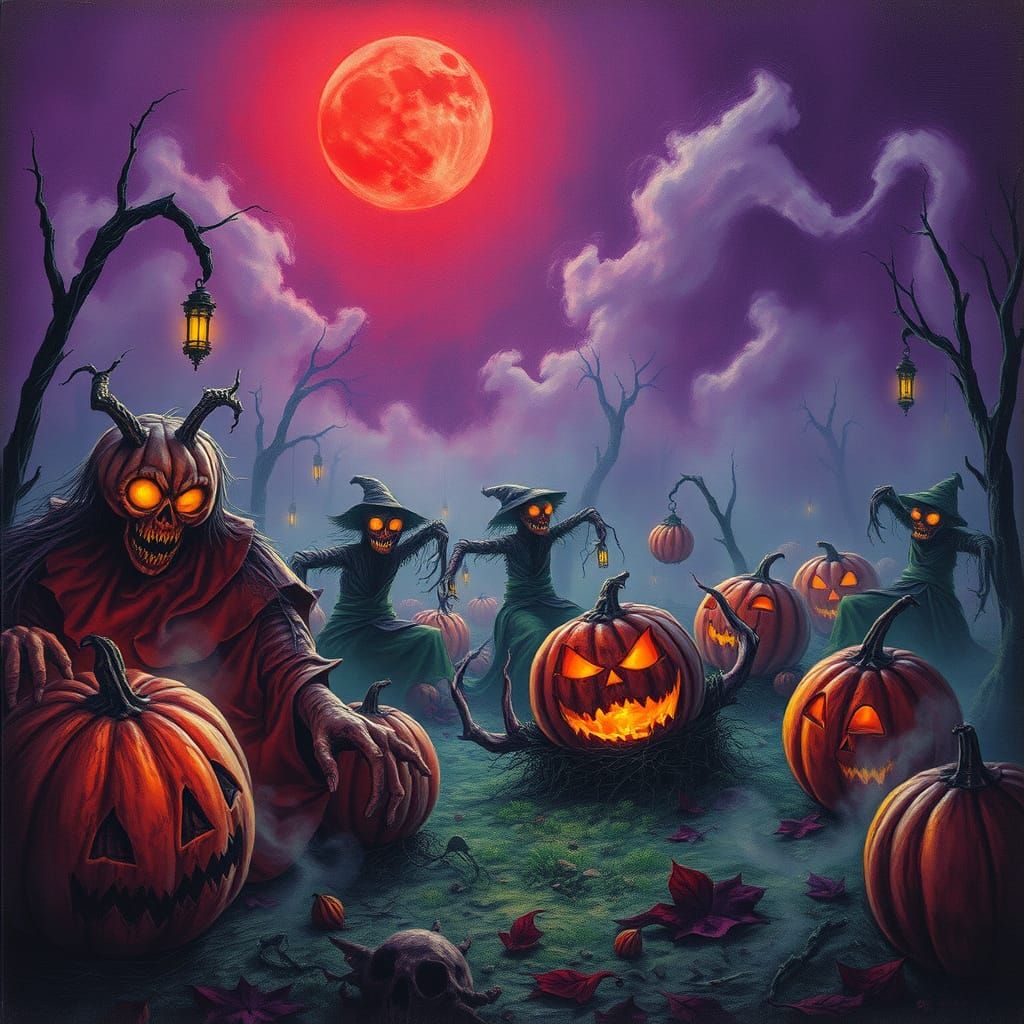 Nightmare Harvest Fest with Twisted Scarecrows