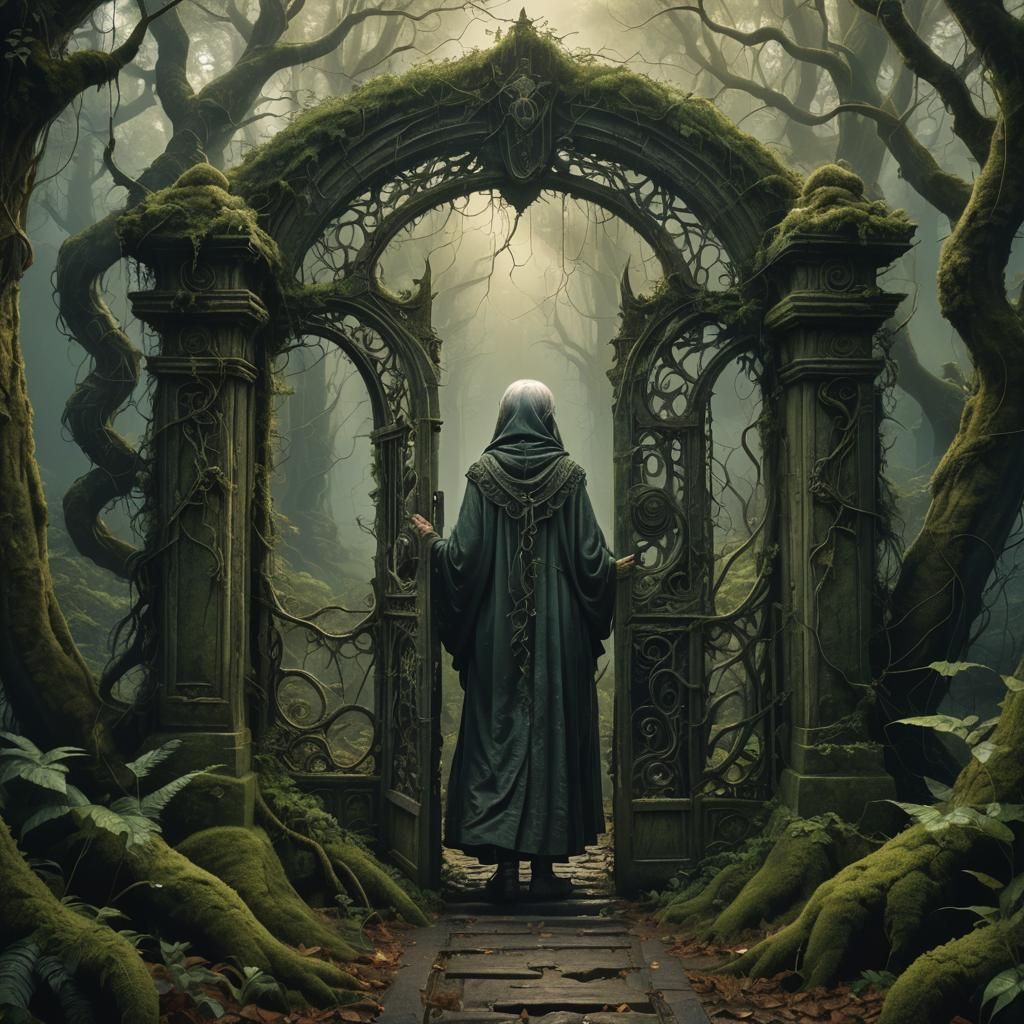 Mystical Forest Gate: Fantasy Concept Art