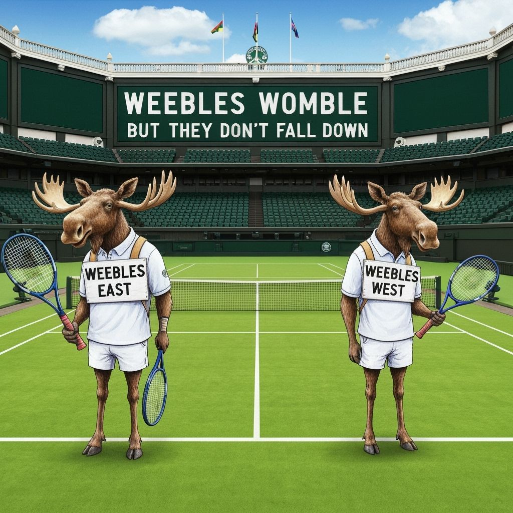 Moose Tennis Finals in Beatrix Potter Style