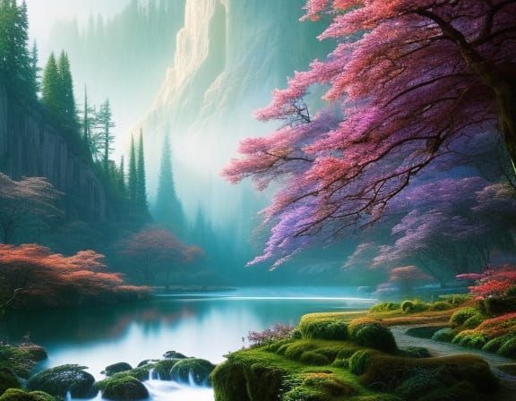 Enchanted Forest: Hyperdetailed Digital Painting