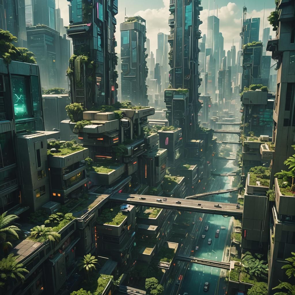 Harmonious Coexistence of Nature and Technology in Future Ci...