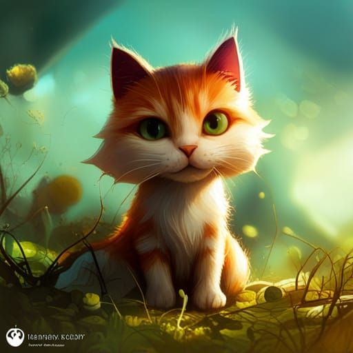Fantastical Calico Cat in Unreal Engine Style