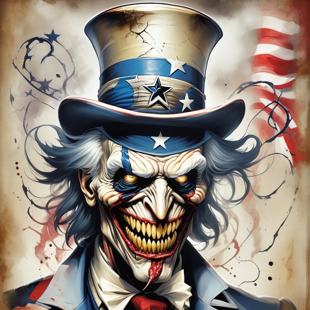 Uncle Sam as Venom: A Patriotic Symbiote