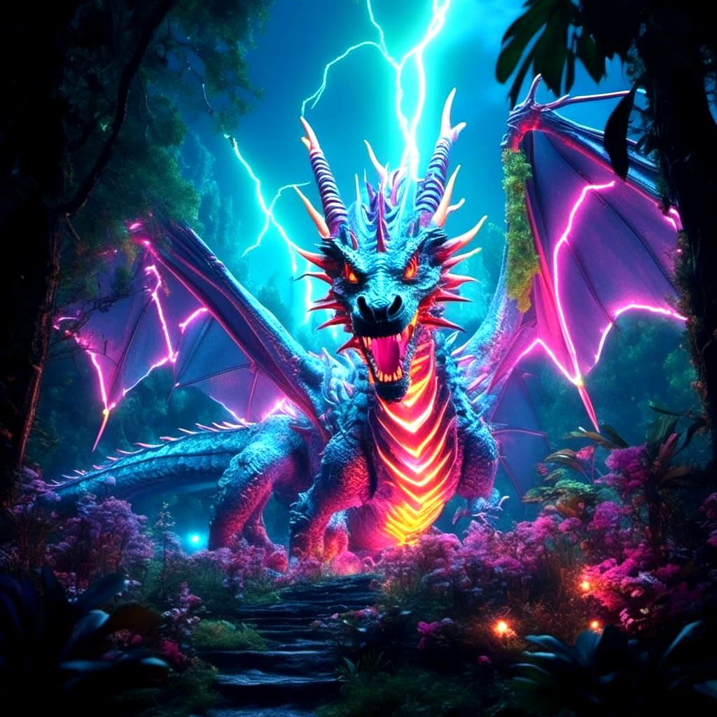 <lora:Dark fantasy realism:1.0> Psychedelic neon art, medium...